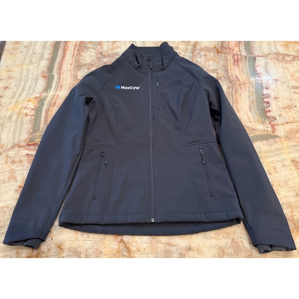 The North Face Womens Softshell Full Zip Jacket Blue Maxcyte Logo Outdoor M